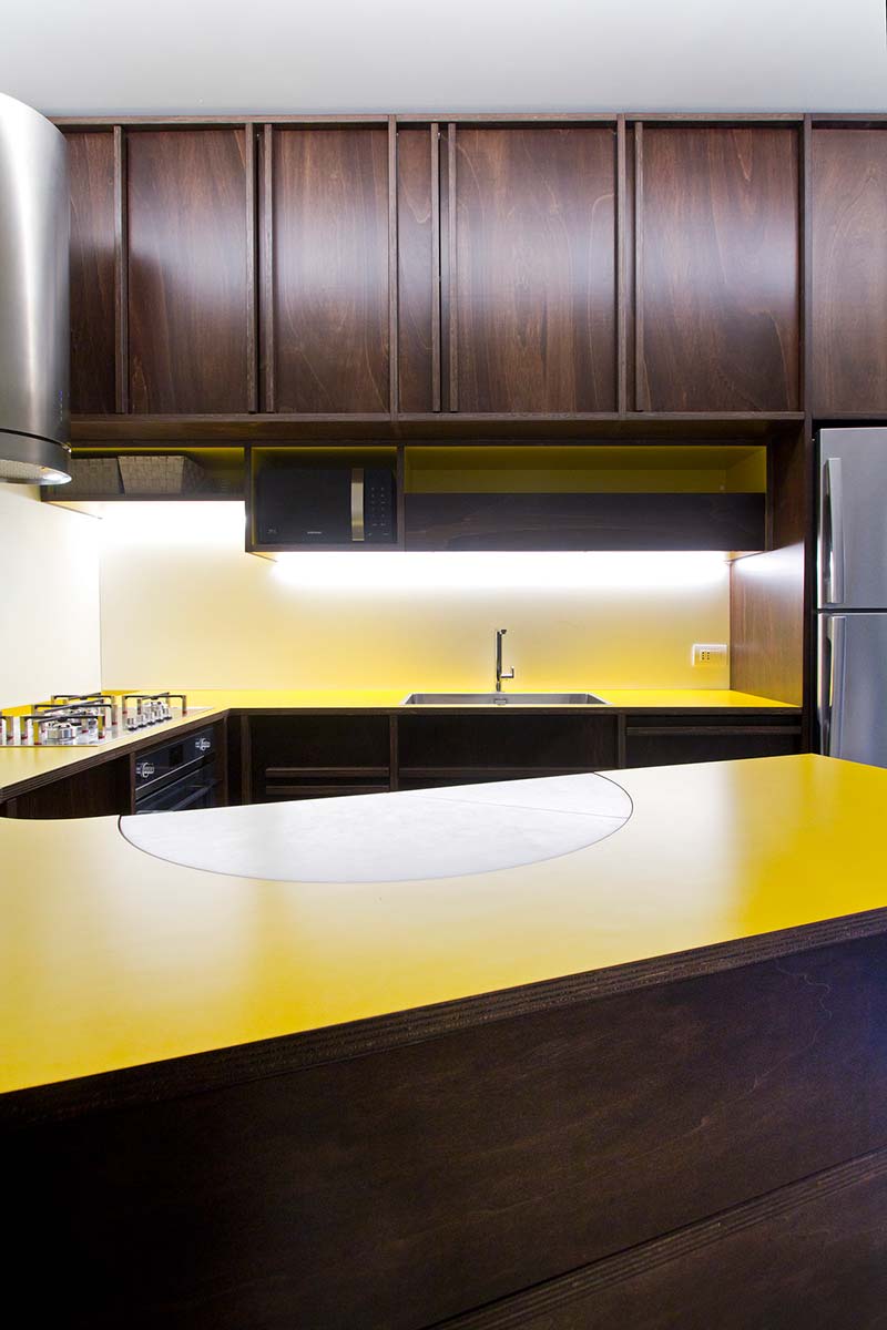 italian villa kitchen design - 70's Italian Yellow & Terrazzo Villa