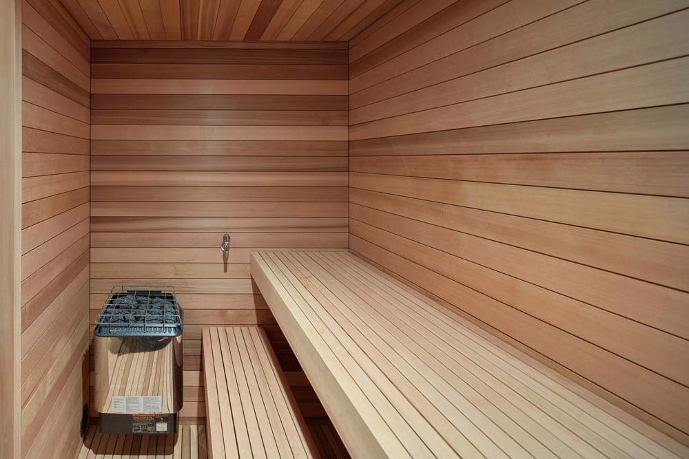 modern chalet design sauna - Alta Chalet