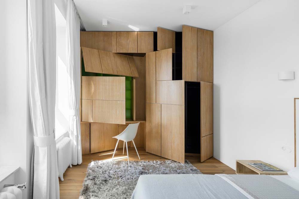 Small Apartment Design Full Of Hidden Storage In Moscow
